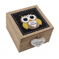 Juliana MDF Trinket Box With Owl "Best Teacher"